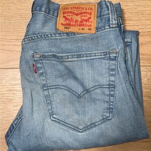 Mens Levis 501 Straight Light Blue Jeans 31/32